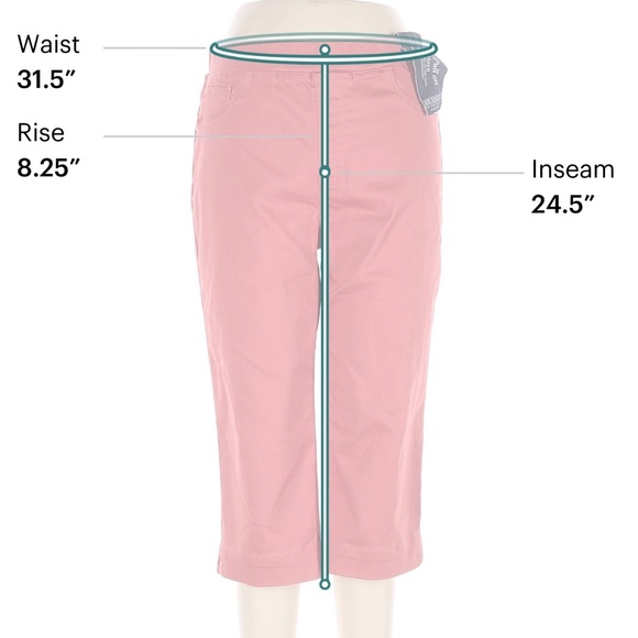 NWT Chic Pink Capris for Women - Picture 3 of 5